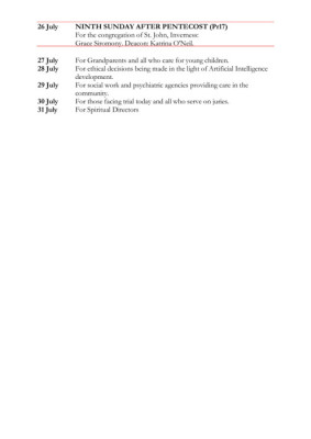 Image 4 from Diocesan Prayer Diary | Diocese of Moray, Ross and Caithness
